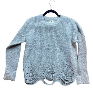 Ruby Moon | Grey Knit Cut-Out Sweater
